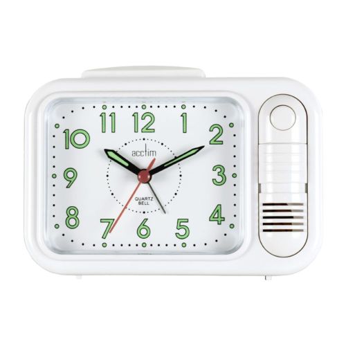 Acctim Sonnet Quartz Alarm Clock White - 64138