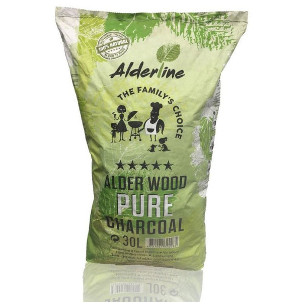 Alderline Alder Wood Pure BBQ Charcoal 30L Bag - 390123