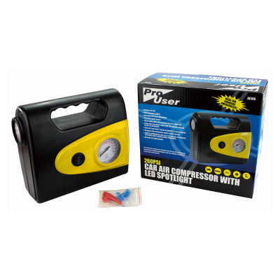CAR AIR COMPRESSOR WITH LED SPOTLIGHT - 571514