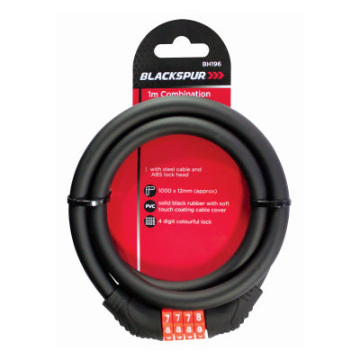 12MM X 1M COMBINATION BICYCLE LOCK - 625102