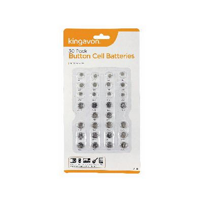 30 PACK BUTTON CELL BATTERIES - 611070