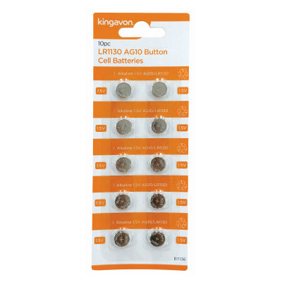 10PC LR1130 AG10 BUTTON CELL BATTERIES - 611071