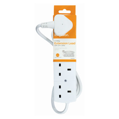 4 WAY EXTENSION LEAD WITH 2M CABLE - 620600