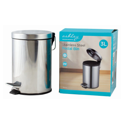 3L PEDAL BIN STAINLESS STEEL - 645085