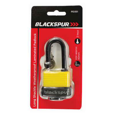 40MM LONG SHACKLE WEATHERPROOF STEEL PADLOCK - 820875