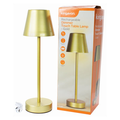 GOLD RECHARGEABLE DIMMER TOUCH TABLE LAMP - 62126