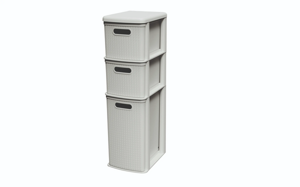 Figaro 3 Drawer Plastic Storage Unit