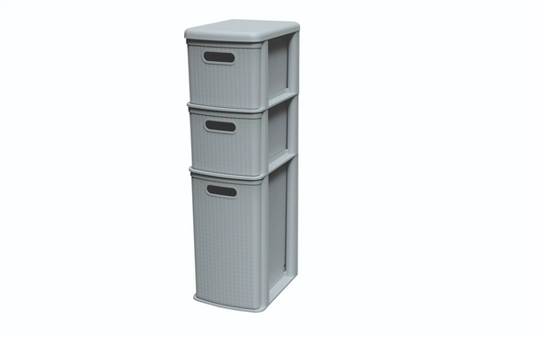 Figaro 3 Drawer Plastic Storage Unit