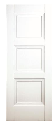 B&G Franklin 3 Panel White Primed Door