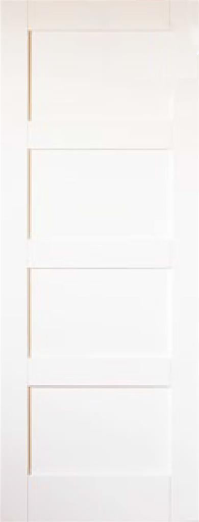 B&G Kirkland 4 Panel White Primed Shaker Door