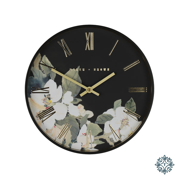 Tara Lane Baker & Brown Floral Clock - 641835