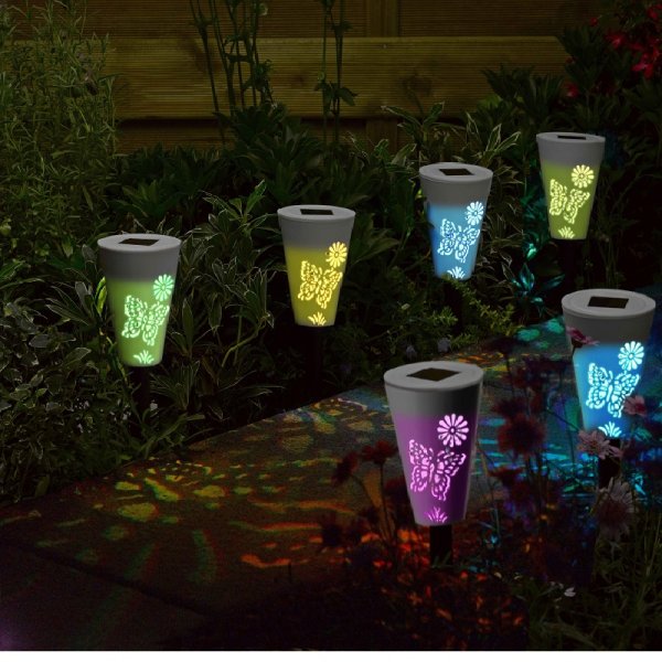 Butterfly Silhouette Stake Lights 6 Pack - 39439