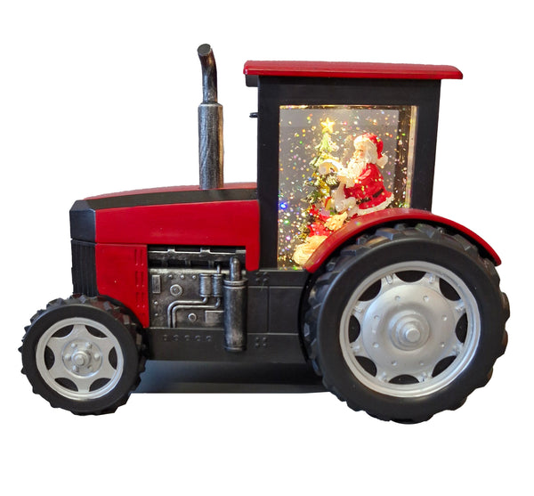 RED TRACTOR SNOW GLOBE - 66786