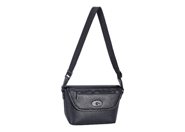 DAVID JONES BLACK SHOULDER BAG W/TURNLOCK - 721735