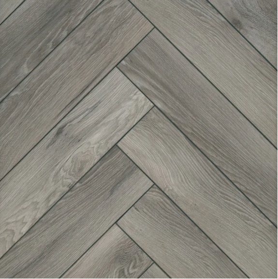 Canadia Palladium 12mm Grey Oak Herringbone Laminate Flooring