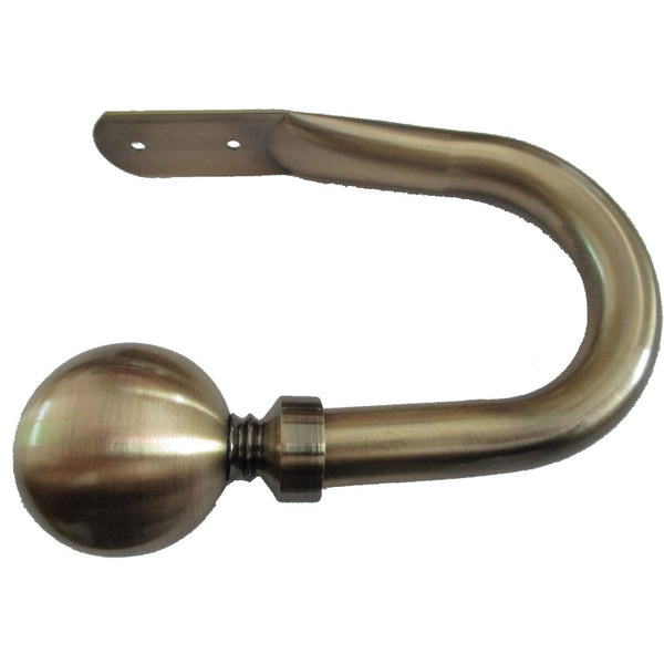 De Vielle Essential Holdbacks Metal Ball Antique Brass 2 pack - 6402285