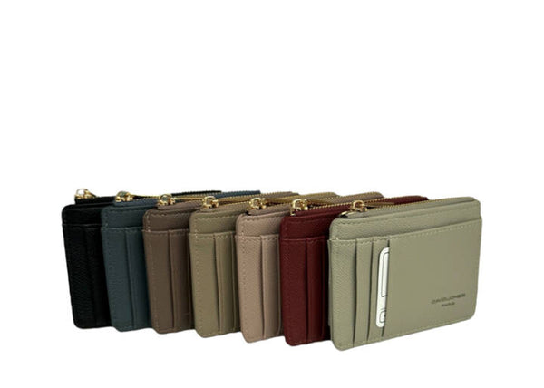 DAVID JONES CARD HOLDER W/ZIP POCKET