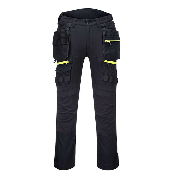 Portwest DX440 Black/Yellow Holster Pocket Trousers
