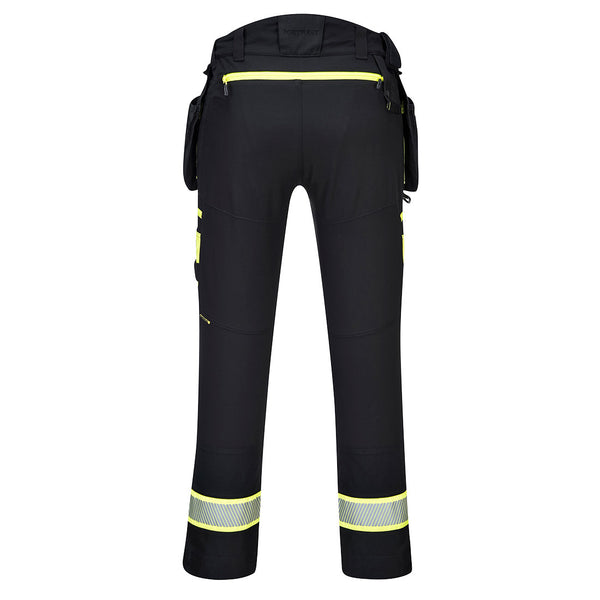 Portwest DX440 Black/Yellow Holster Pocket Trousers