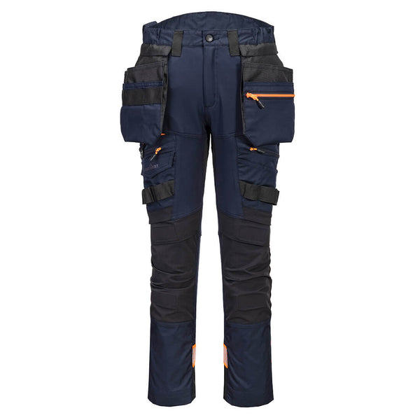 Portwest DX440 Detachable Holster Pocket Trousers Navy/Orange