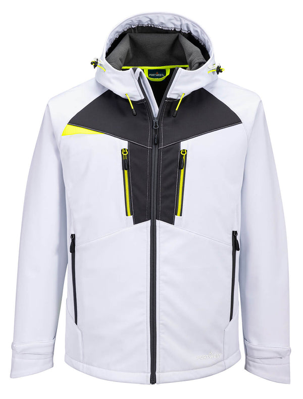 Portwest DX474 Hooded Softshell White Jacket