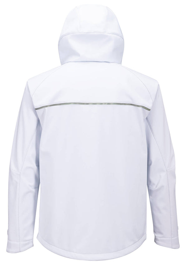 Portwest DX474 Hooded Softshell White Jacket