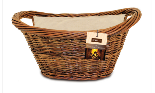 De Vielle Natural Wicker Oval Basket - 649517