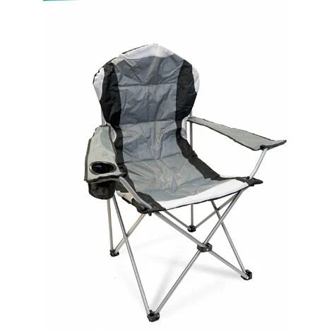 Deluxe Camping Chair Black & Grey - 37231