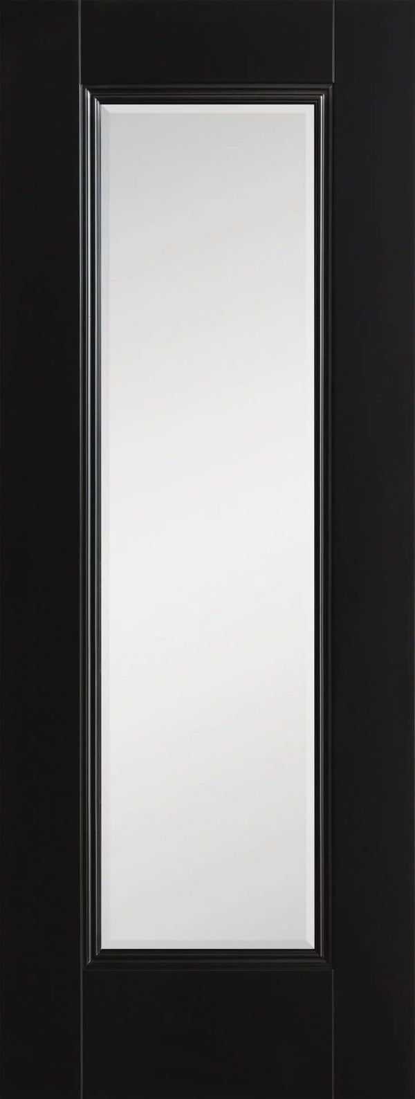 Doras Amsterdam Black 1 Panel Clear Glass Door