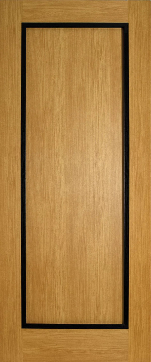 Doras Daiken Black On Oak 1 Panel Door