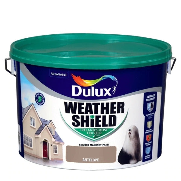 Dulux Weathershield Smooth Masonry 10L in Antelope - 75611