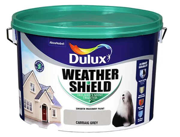 Dulux Weathershield Smooth Masonry 10L in Carraig Grey - 75618