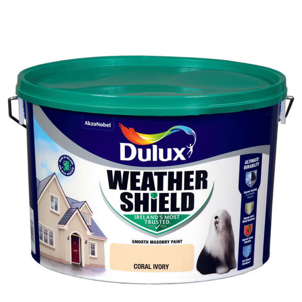 Dulux Weathershield Smooth Masonry 10L in Coral Ivory - 75622