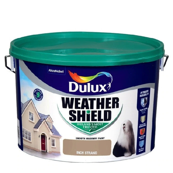 Dulux Weathershield Smooth Masonry 10L in Inch Strand - 75631