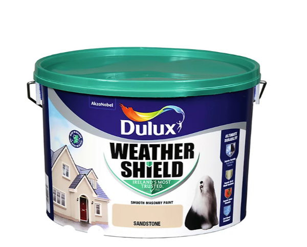 Dulux Weathershield Smooth Masonry 10L in Sandstone - 75640