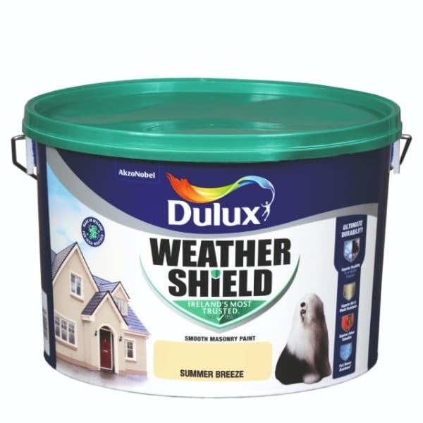 Dulux Weathershield Smooth Masonry 10L in Summer Breeze - 75642