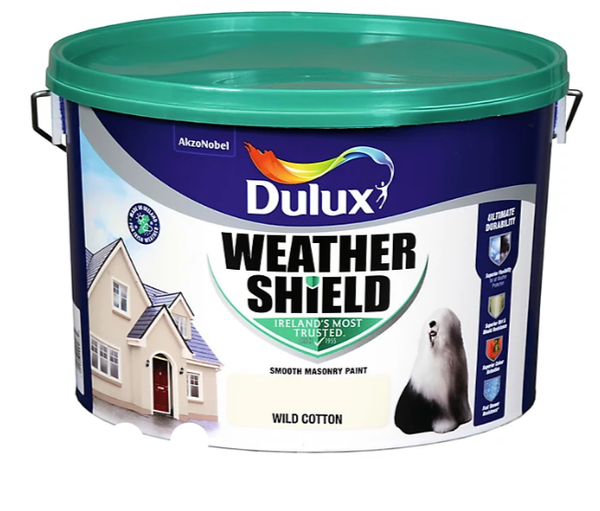 Dulux Weathershield Smooth Masonry 10L in Wild Cotton - 75645