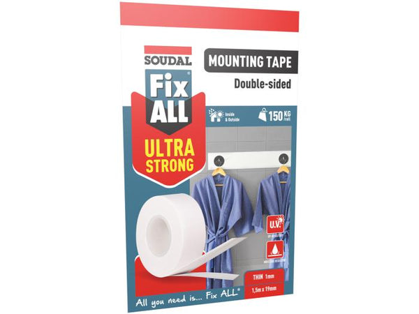 SOUDAL 1.5M x 19MM FIX ALL MOUNT TAPE