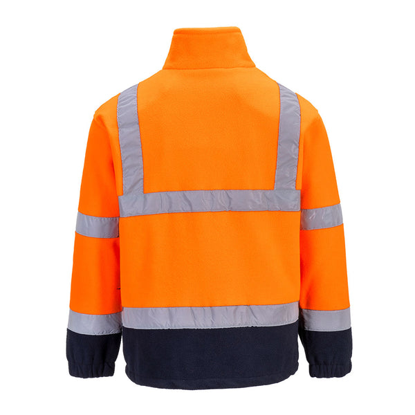 Portwest F301 Hi-Vis Contrast Fleece Orange/Navy