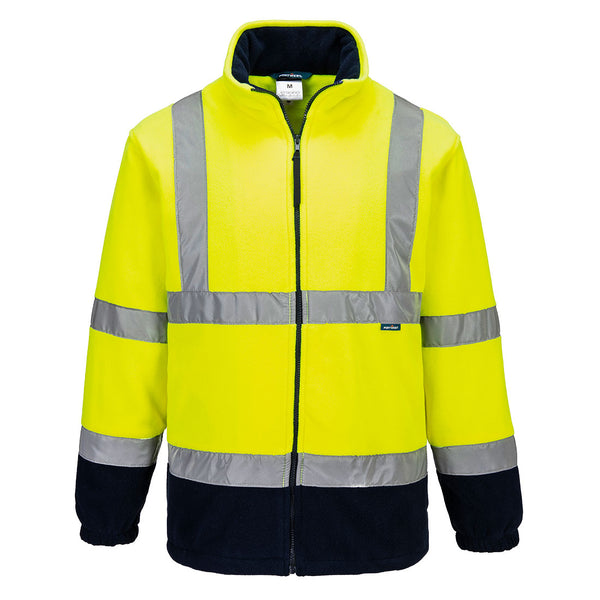 Portwest F301 Hi-Vis Contrast Fleece Yellow/Navy
