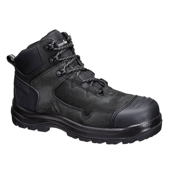 PORTWEST FD04 Composite Nubuck Black Leather Mid Boot