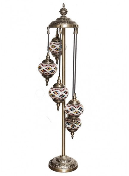 THE GRANGE COLLECTION MOSAIC 5 ARM LAMP - 64668