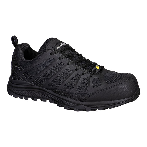 Portwest FT46 Composite Textile Trainer S1PS ESD SR FO Black