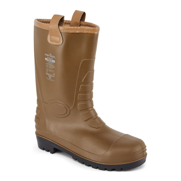 Portwest FW75 Steel PVC Rigger Boot Tan