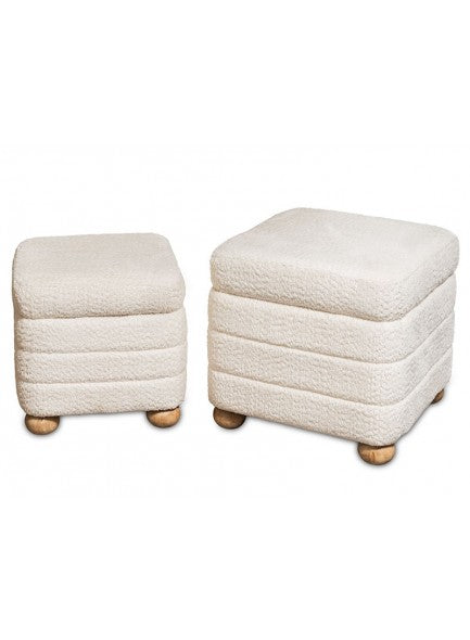 The Grange Collection Set of 2 Pouffes - 6401619