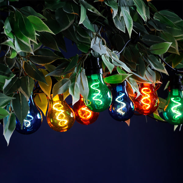 Festive 10 Connectable Spiral Blub Lights - 663170