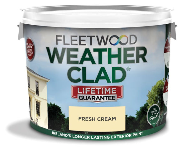 Fleetwood Weatherclad Smooth Masonry 10L in Fresh Cream - 75712