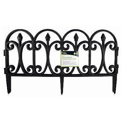 Green Blade Plastic Ornate Garden Fence 4pc - 39063