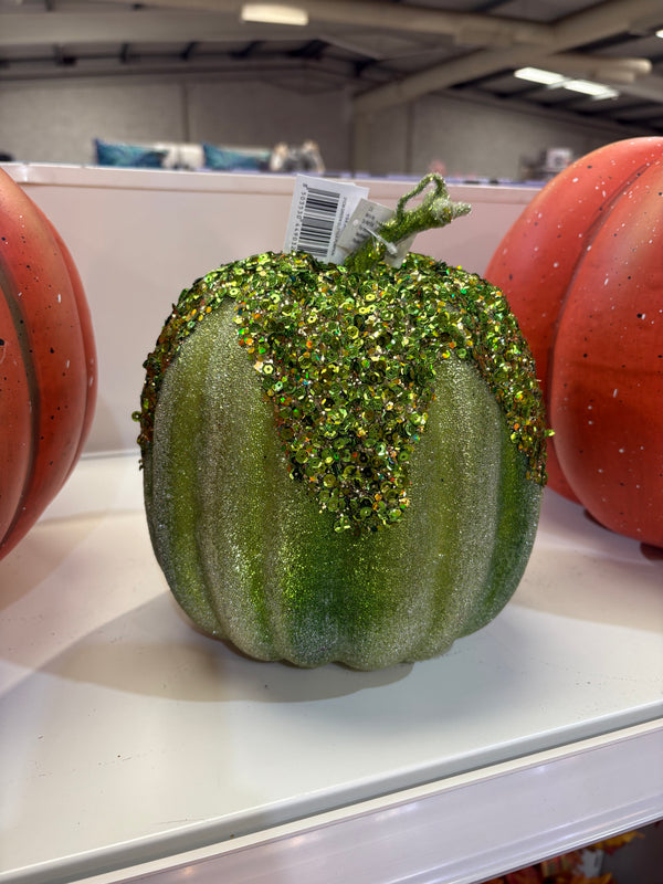 GREEN GLITTER PUMPKIN - 640325
