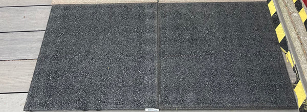 Black Recycled Rubber Tile 500X500X25MM - 39364